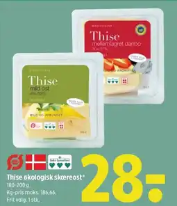 Coop 365 Thise økologisk skæreost tilbud
