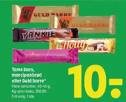 Coop 365 Toms bars, marcipanbrød eller Guld barre tilbud