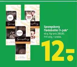 Coop 365 SPANGSBERG flødeboller 3-pak tilbud