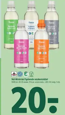 Coop 365 365 Minirisk flydende vaskemiddel tilbud