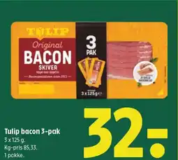 Coop 365 TULIP bacon 3-pak tilbud