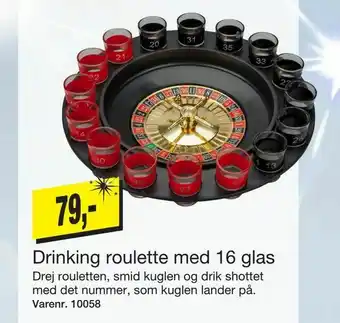 Drinking roulette med 16 glas