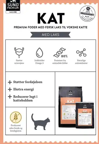 KAT - PREMIUM FODER MED FERSK LAKS TIL VOKSNE KATTE