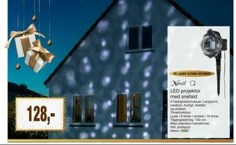 Harald Nyborg LED projektor med snefald tilbud