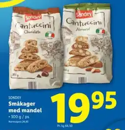 Lidl SONDEY Småkager med mandel tilbud