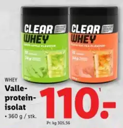 Lidl WHEY Valle protein isolat tilbud