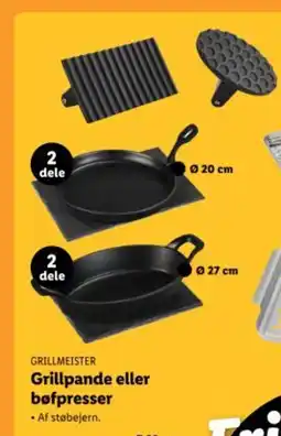 Lidl GRILLMEISTER Grillpande eller bøfpresser tilbud