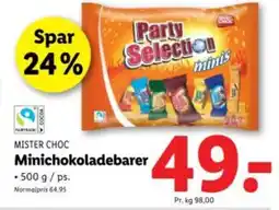 Lidl MISTER CHOC Minichokoladebarer tilbud