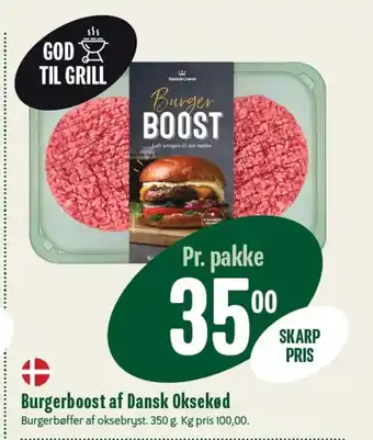 Min Købmand Burgerboost af Dansk Oksekød tilbud