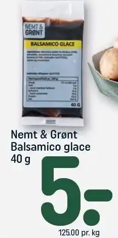 REMA 1000 Nemt & Grønt Balsamico glace 40 g tilbud