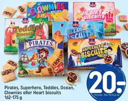 REMA 1000 Pirates, Superhero, Teddies, Ocean, Clownies eller Heart biscuits tilbud