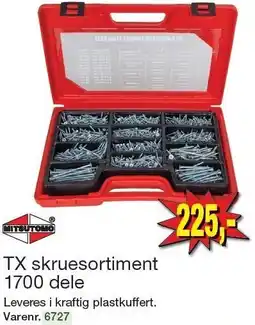 Harald Nyborg MITSUTOMO TX skruesortiment 1700 dele tilbud