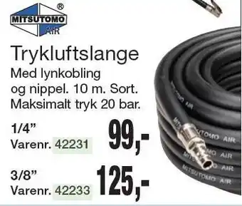 Harald Nyborg MITSUTOMO Trykluftslange tilbud