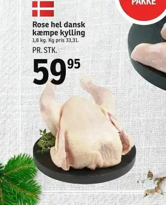 SPAR Rose hel dansk kæmpe kylling tilbud