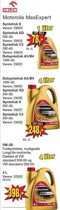 Harald Nyborg ORLEN Motorolie MaxExpert tilbud