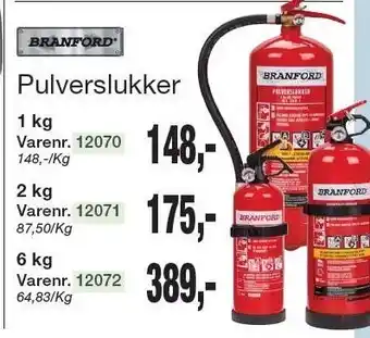 Harald Nyborg BRANFORD Pulverslukker tilbud