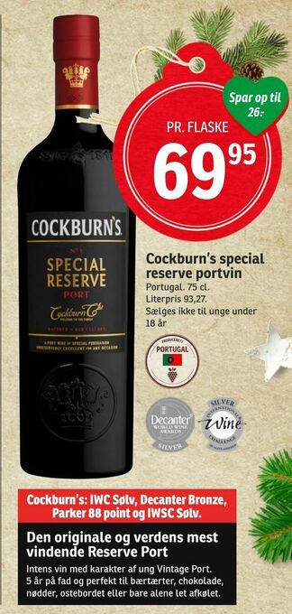 SPAR Cockburn's special reserve portvin tilbud