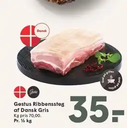 SPAR Gestus Ribbenssteg af Dansk Gris ½ kg tilbud