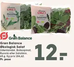 SPAR Grøn Balance Økologisk Salat 65 g tilbud