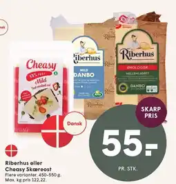 SPAR Riberhus eller Cheasy skæreost tilbud