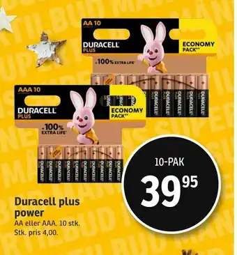 SPAR Duracell plus power tilbud