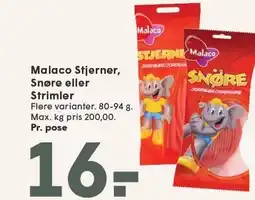 SPAR Malaco Stjerner, Snøre eller strimler tilbud