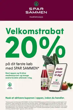 SPAR Velkomstrabat 20% tilbud
