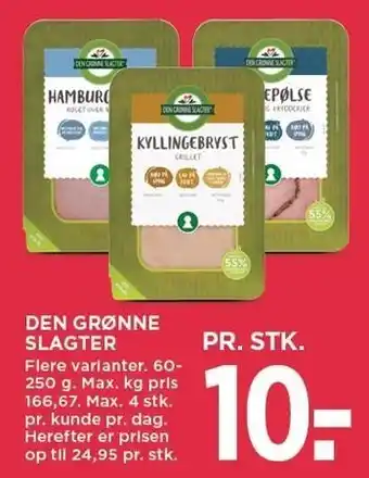 MENY DEN GRØNNE SLAGTER tilbud