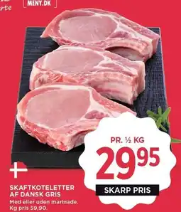 MENY SKAFTKOTELETTER AF DANSK GRIS tilbud