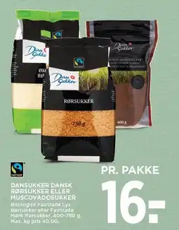 MENY DANSUKKER DANSK RØRSUKKER ELLER MUSCOVADOSUKKER tilbud