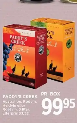 MENY PADDY'S CREEK tilbud