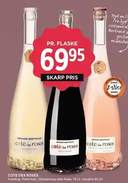 MENY COTE DES ROSES tilbud
