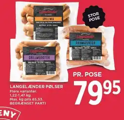 MENY LANGELÆNDER PØLSER tilbud