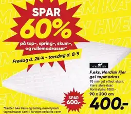Bilka SPAR 60% på top-, spring-, skum-, og rullemadrasser tilbud