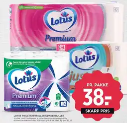 MENY LOTUS TOILETPAPIR ELLER KØKKENRULLER tilbud