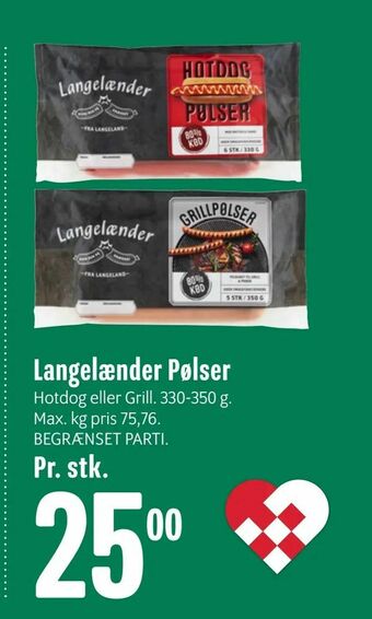 Min Købmand Langelænder Pølser tilbud
