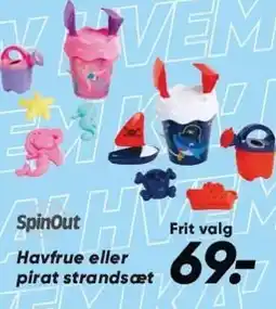 Bilka SpinOut Havfrue eller pirat strandsæt tilbud