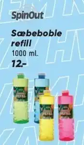 Bilka SpinOut Sæbeboble refill tilbud