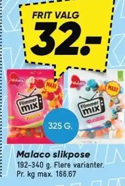 Bilka Malaco slikpose 192-340 g tilbud