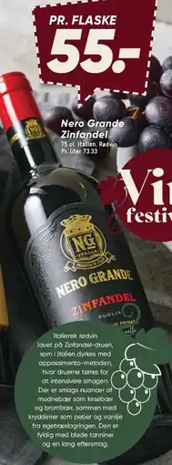 Bilka Nero Grande Zinfandel tilbud