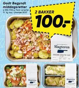 Bilka Godt Begyndt middagsretter tilbud