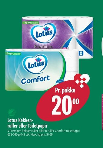 Min Købmand Lotus Køkkenruller eller Toiletpapir tilbud