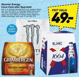 Bilka Monster Energy, Coca Cola eller Specialøl tilbud