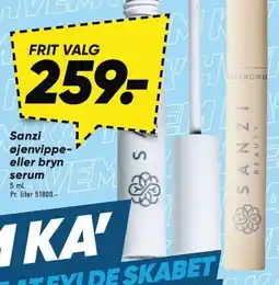 Bilka Sanzi beauty øjenvippe- eller bryn serum tilbud