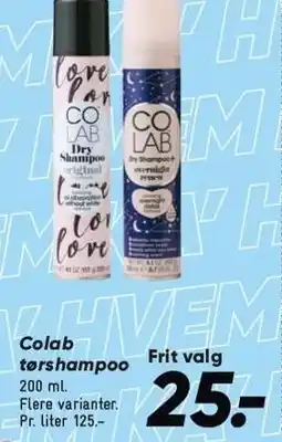 Bilka Colab tørshampoo tilbud