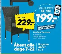 Bilka Fairfield havestol tilbud