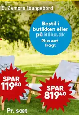 Bilka ZAMORA LOUNGEBORD tilbud