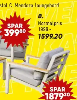 Bilka MENDOZA LOUNGEBORD tilbud