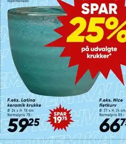 Bilka Latina keramik krukke tilbud