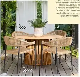 Bilka Valencia havestol. Aluminium og polyrattan tilbud